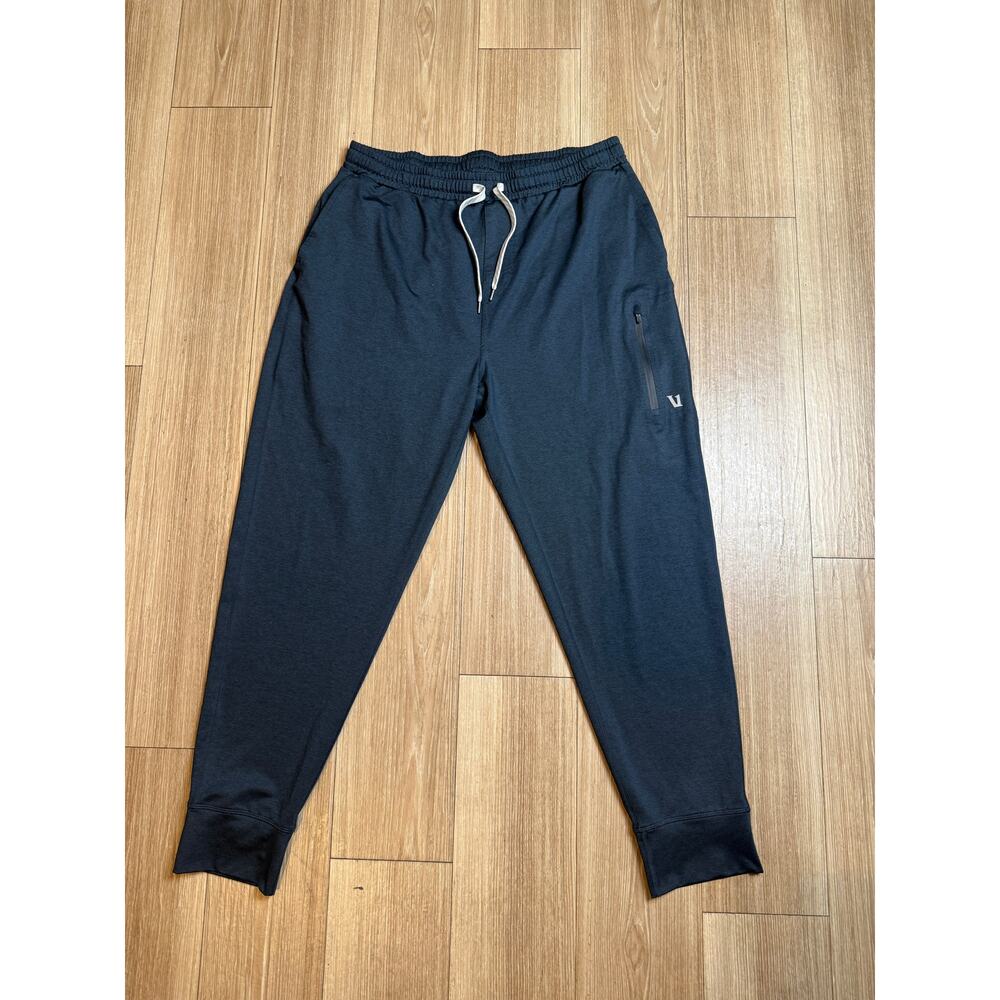 Vuori Navy Blue Jogger Pants XL Recycled Polyester Zip Pocket